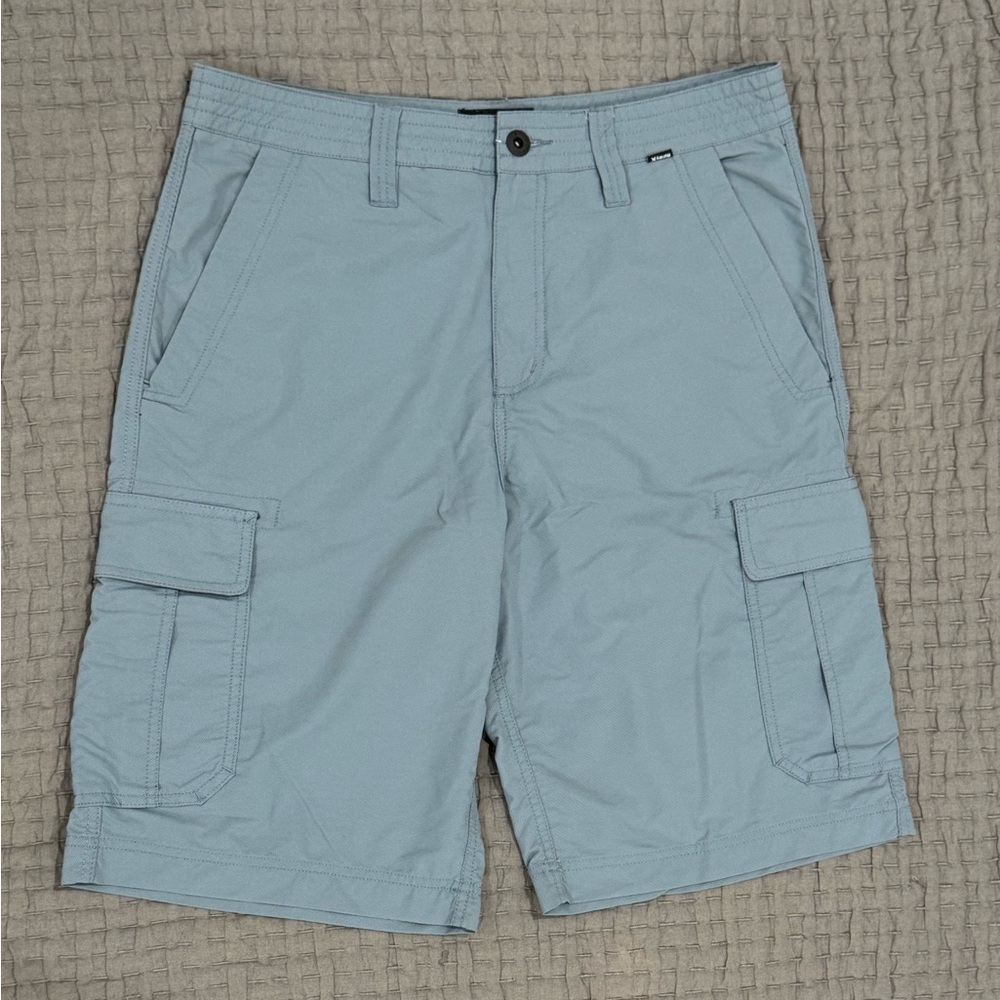 Hurley Men’s Blue Hybrid Cargo Shorts waist size 33”